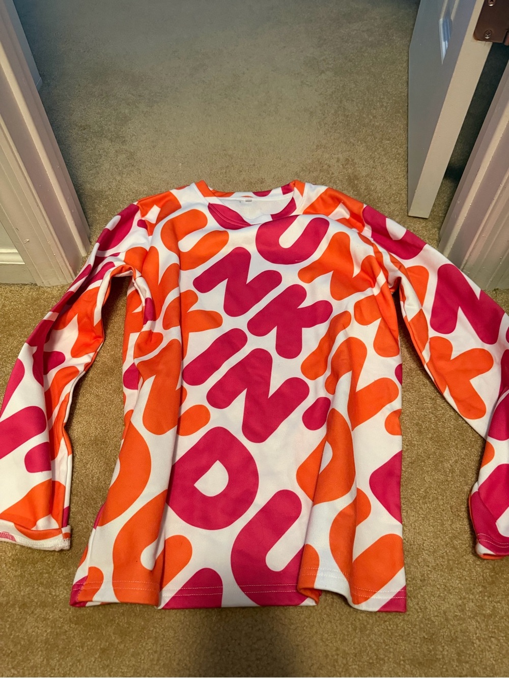 Women’s Bold Graphic Long-Sleeve Top in Pink & Orange